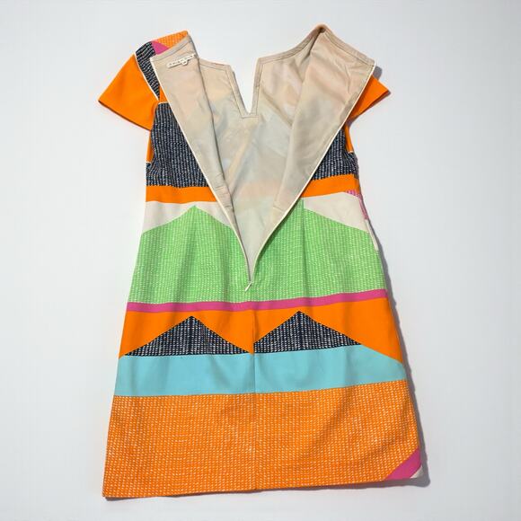 TRINA TURK Multi Print Orange Green Dress Size 4 - Picture 3 of 8